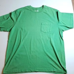 Basic Editions green pocket t-shirt